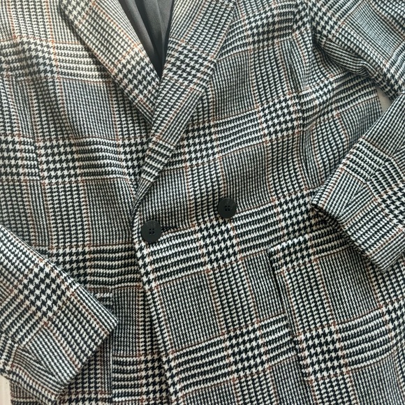 H&M Double Button Houndstooth Blazer Jacket (Size US 8) - Picture 4 of 7
